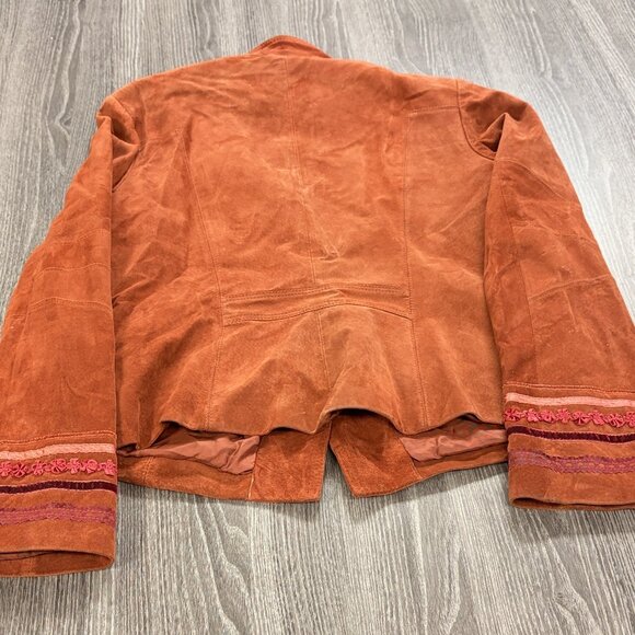 Vintage Rust Orange Danier Suede Suit with matching Jacket & Pencil Skirt M/6 - Picture 6 of 6
